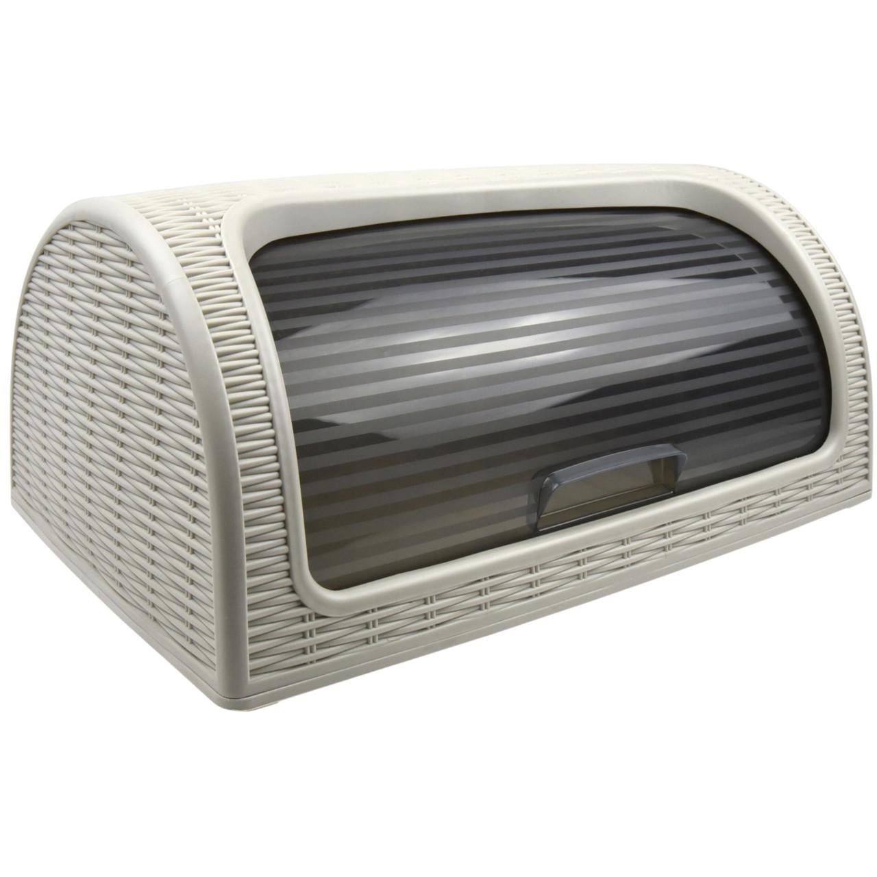 Хлебница пластиковая с крышкой Кремовая (081-BROWN)