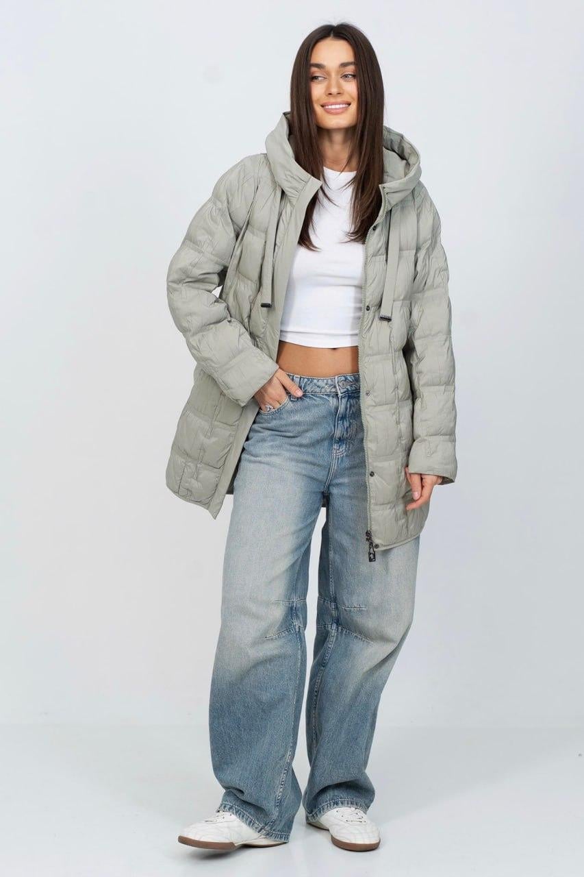 Куртка женская весенняя молодежная р. 50 Оливковый (33242898)
