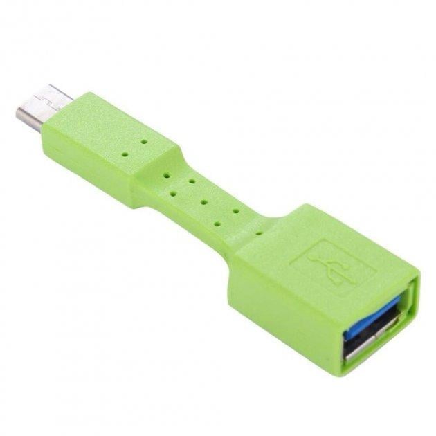 Kабель OTG SUNROZ USB Type-C 3,1 Male-USB 3,0 Female Green (A48446)