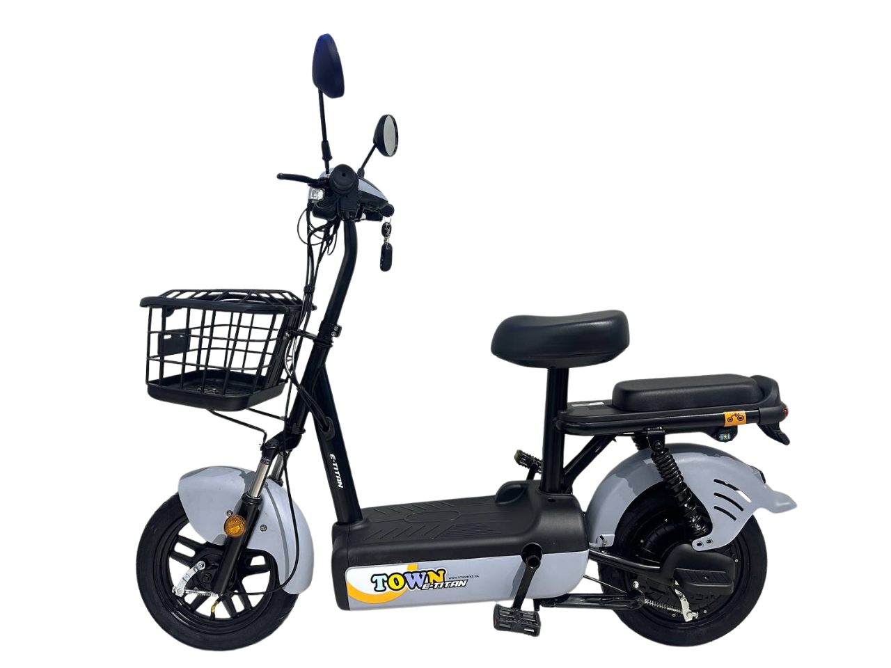 Електроскутер E-Titan Town 14" Сріблястий