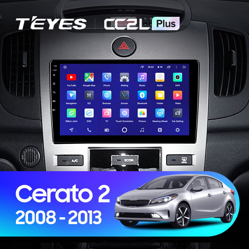 Автомагнитола штатная Teyes для Kia Cerato 2 2008-2013 Android CC2L-PLUS 2+32G Wi-Fi вариант B (1464367009) - фото 3