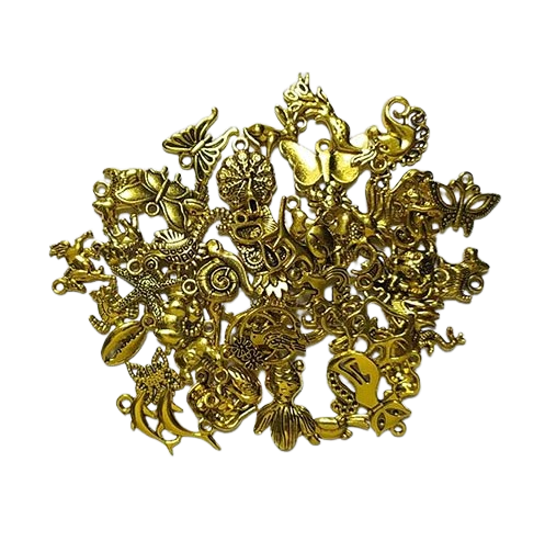 Набор подвесок-шармов металлических Животные 50 шт. Gold (534870)