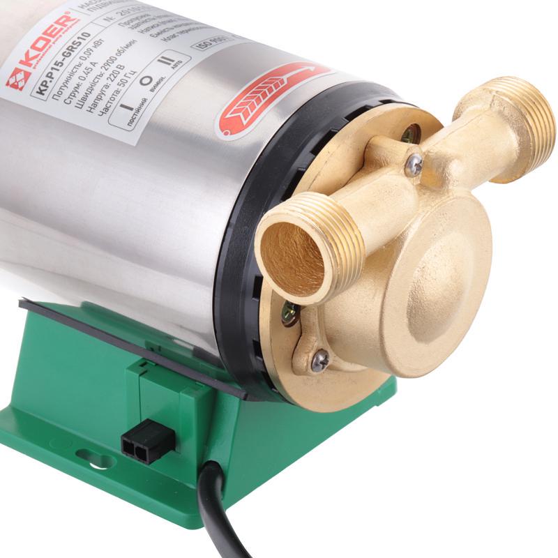 Циркуляційний насос для підвищення тиску KOER KP.P15-GRS10 220V 90 Вт 10 м Q 13 л/хв (OL-KP0254) - фото 2