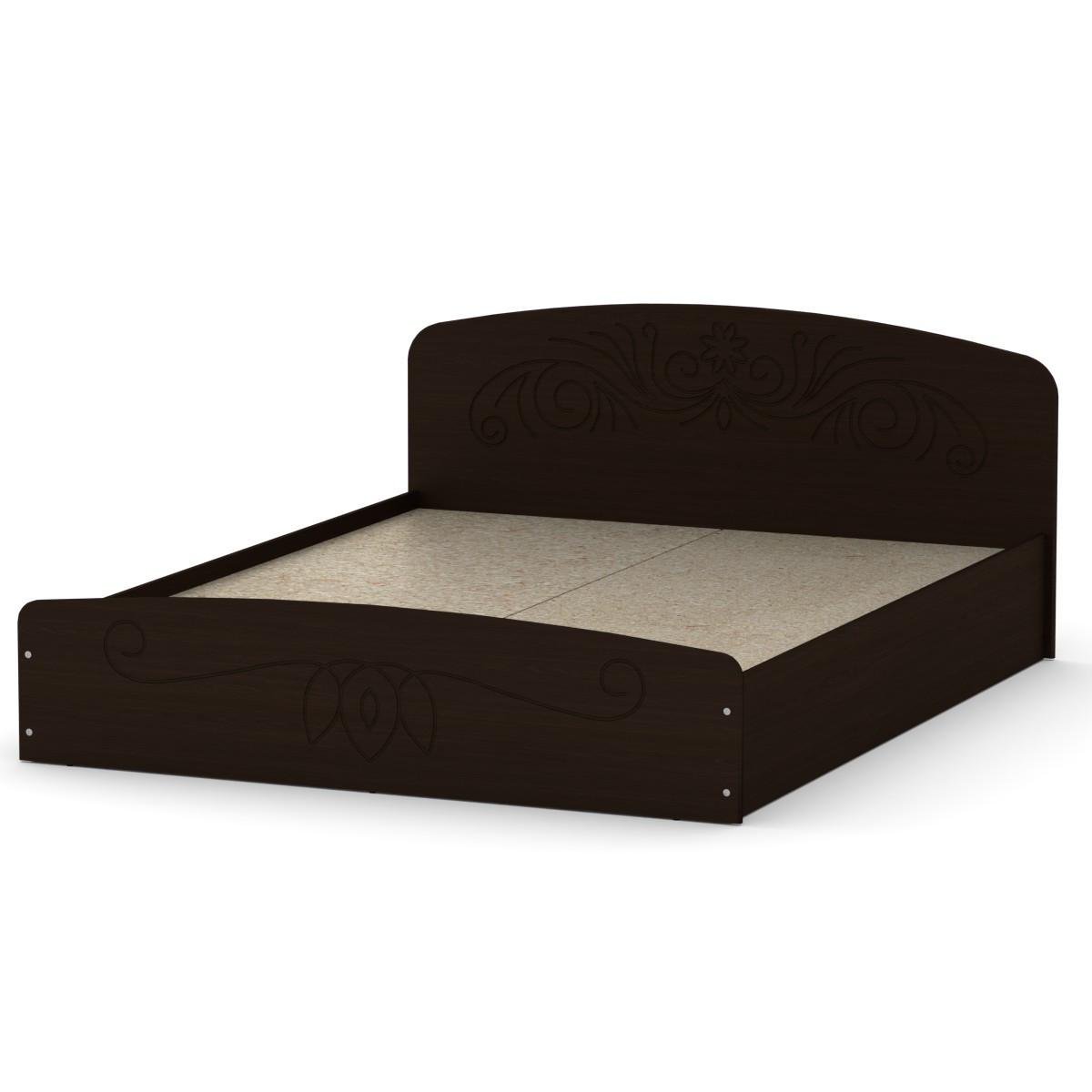 Кровать Компаніт Нежность-140 МДФ полуторная с изголовьем 200х140 см Венге