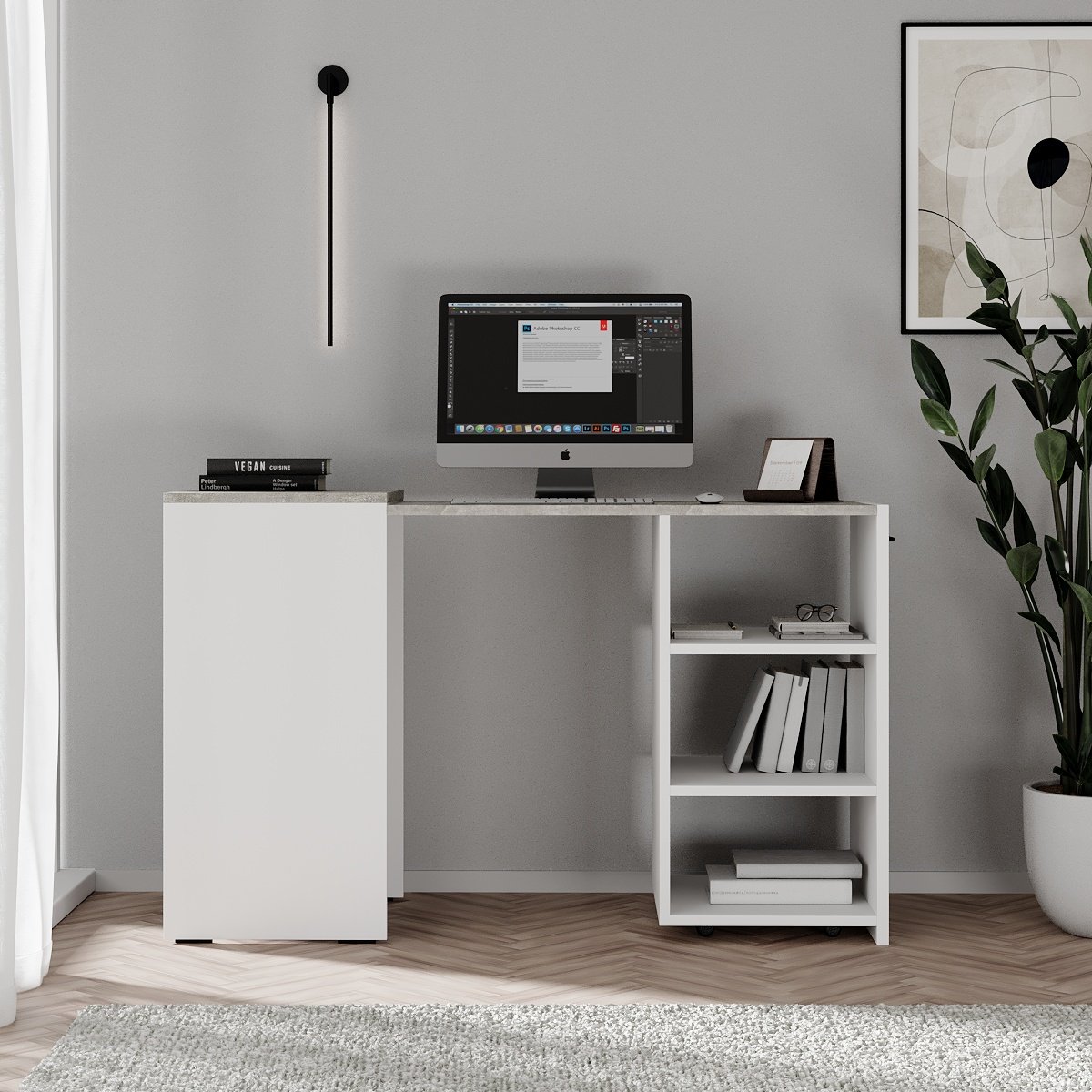 Тумба-трансформер ART IN HEAD Dolli 500х450х756 мм Білий діамант/Ательє світлий (TB27010400000) - фото 4 Тумба-трансформер ART IN HEAD Dolli 500х450х756 мм Білий діамант/Ательє світлий (TB27010400000) - фото 4