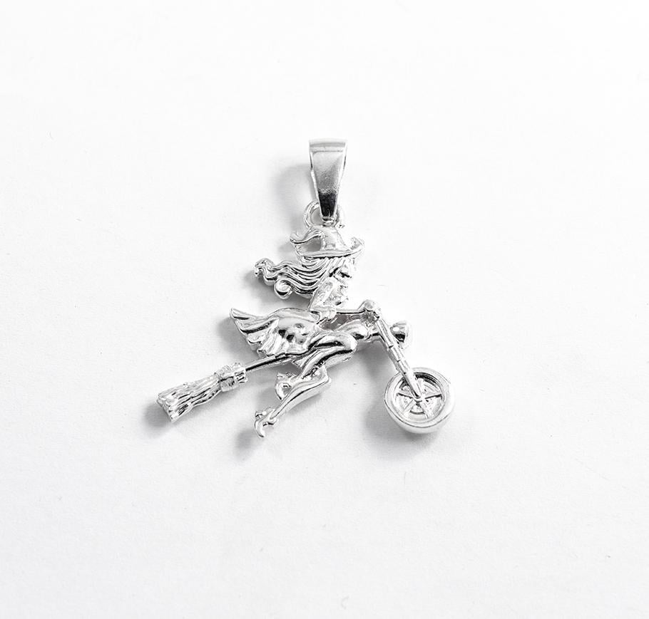 Кулон Maxi Silver 9331 Ведьма на мотоцикле (89331)