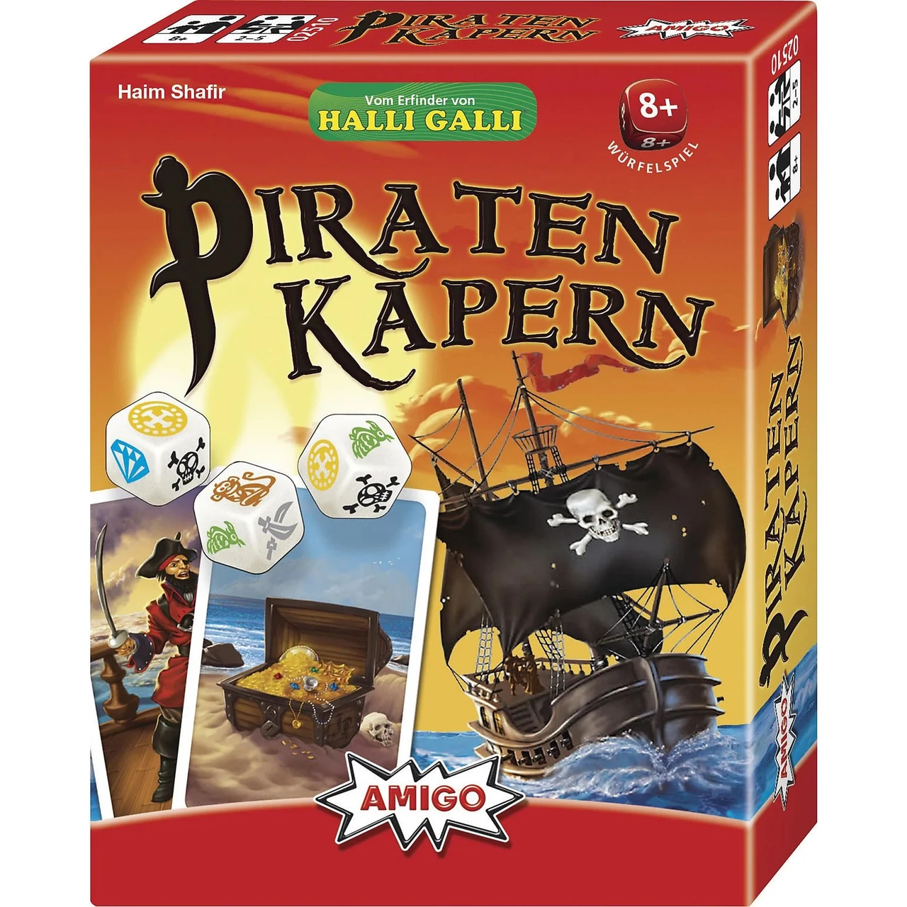 Настольная игра карточная Пиратские приключения AMIGO Piraten Kapern немецкая версия с кубиками и карточками 2–5 игроков от 8 лет (SKU-211)