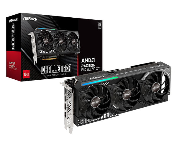 Відеокарта ASRock Radeon RX 9070 XT Challenger 16GB (RX9070XT CL 16G) Відеокарта ASRock Radeon RX 9070 XT Challenger 16GB (RX9070XT CL 16G)