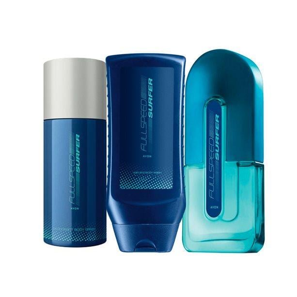 Набор мужской парфюмированный Avon Full Speed Surfer 3в1 аромат 75 мл шампунь-гель 250 мл дезодорант-спрей 150 мл (AV11577)