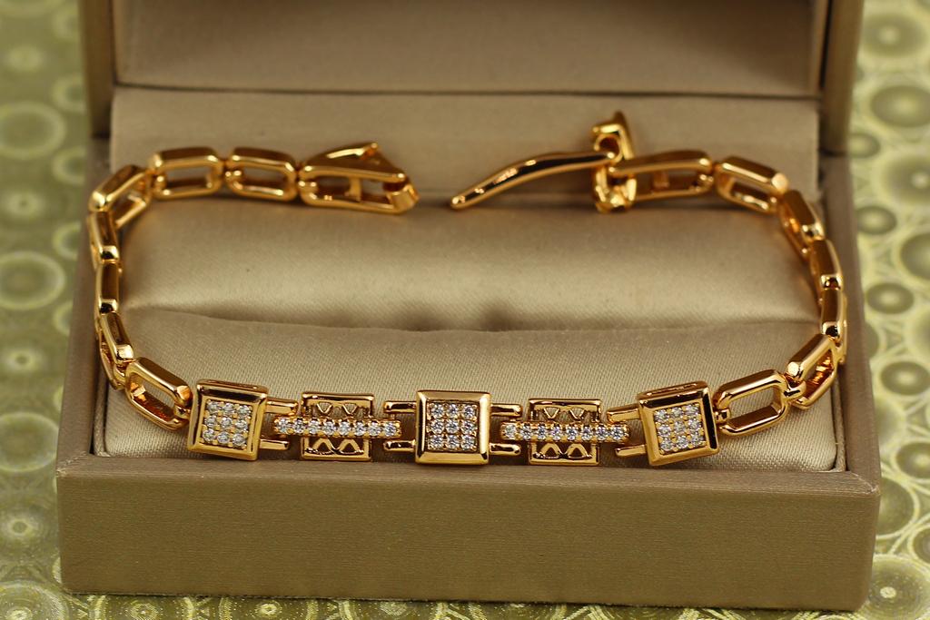 Браслет Xuping Jewelry Логика 19 см 7 мм Золотистый (29879561)