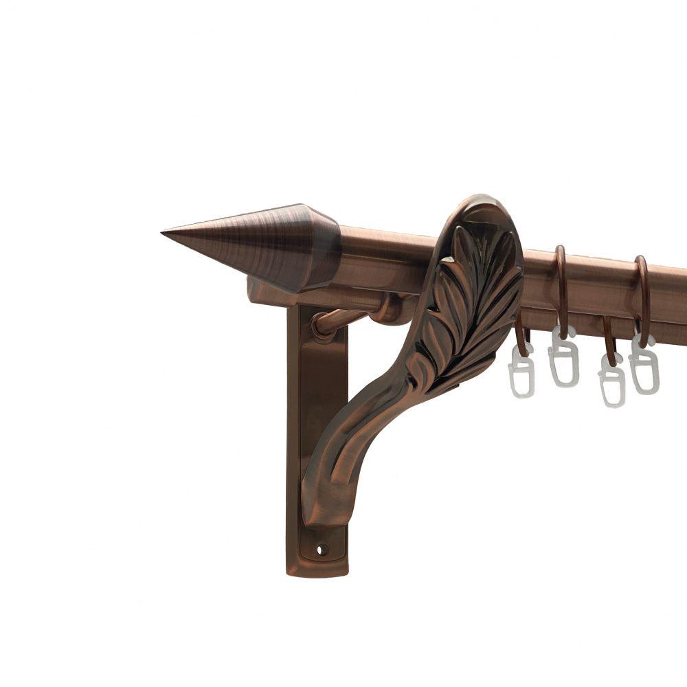 Карниз металевий Orvit Конео дворядний ретро/гладка труба/кільце металеве Мідь 25/19 мм 300 см (00-00009881)