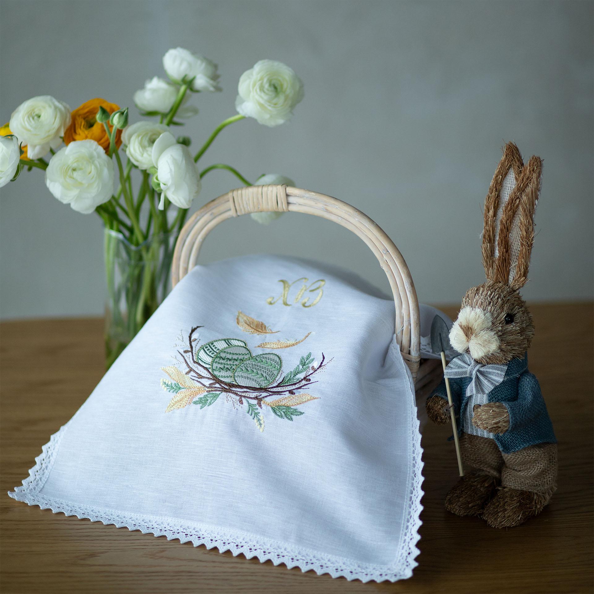 Серветка великодня Едельвіка 43х43 см Білий (311-24/09) - фото 1