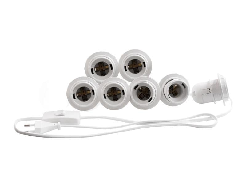 Подсветка гримировочного зеркала светодиодная LEDUA врезная с ручным выключателем 7 шт. E14 Белый (6579)