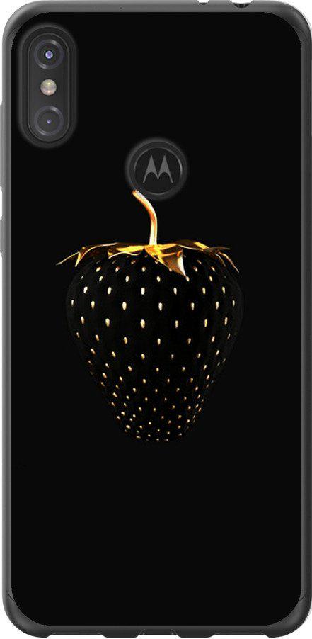 Чехол на Motorola One Power Черная клубника (3585t-1588-42517)
