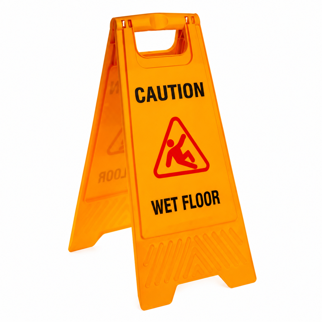 Табличка складная WET FLOOR Осторожно! Мокрый пол 63х29 см Оранжевый (JS P-2184)