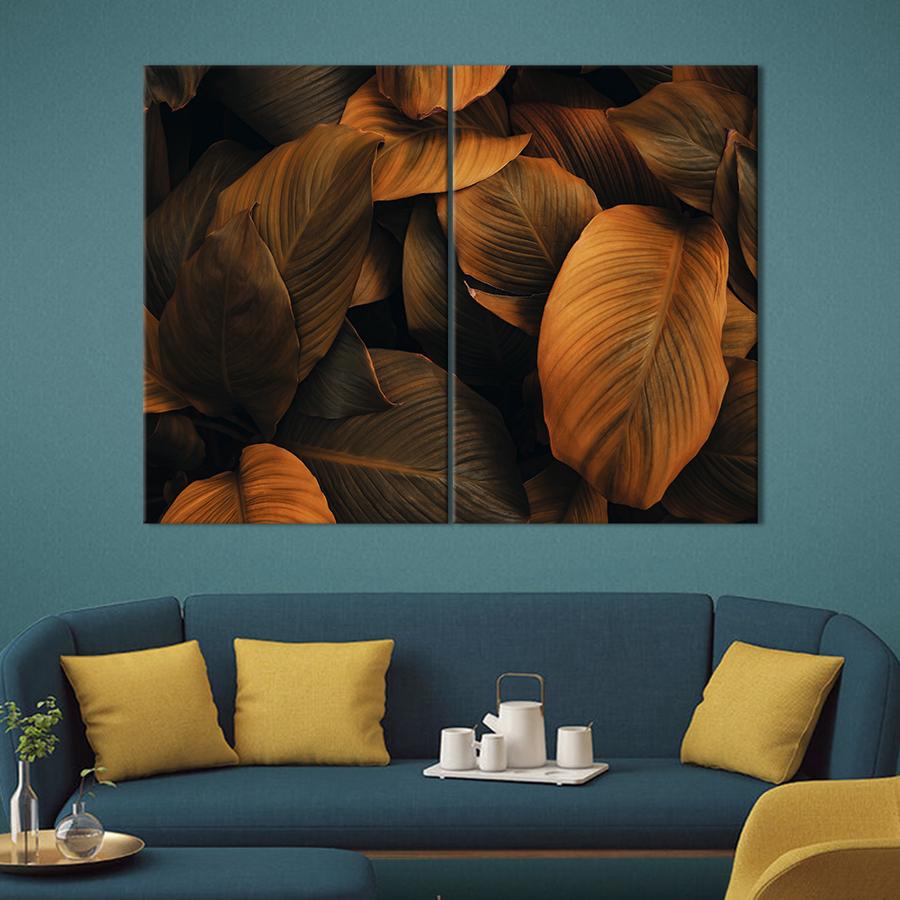 Картина Красивые коричневые листья 111x81 см (1968-2)