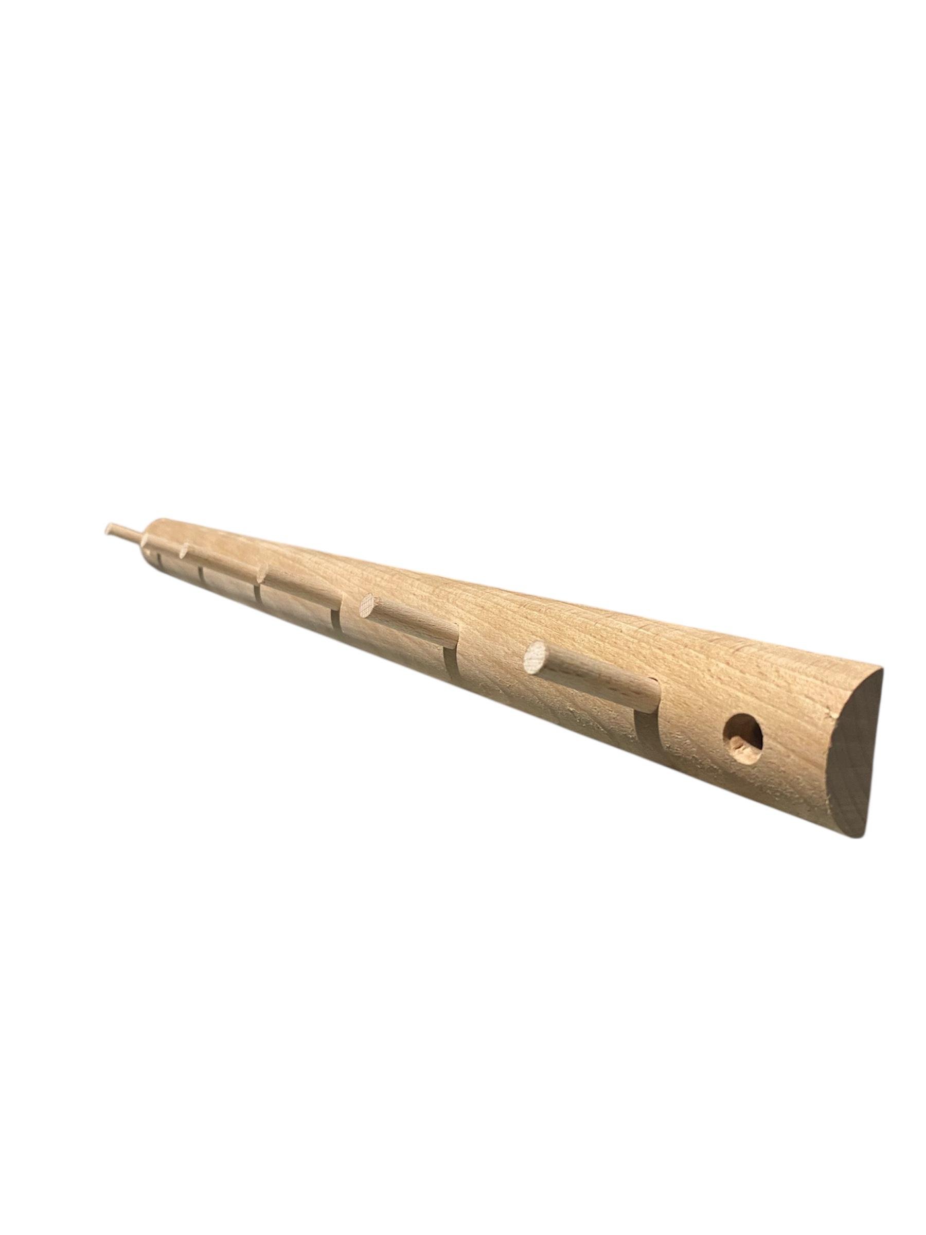 Вішалка для одягу дерев'яна настінна з бука на 6 кілочків (31263831)