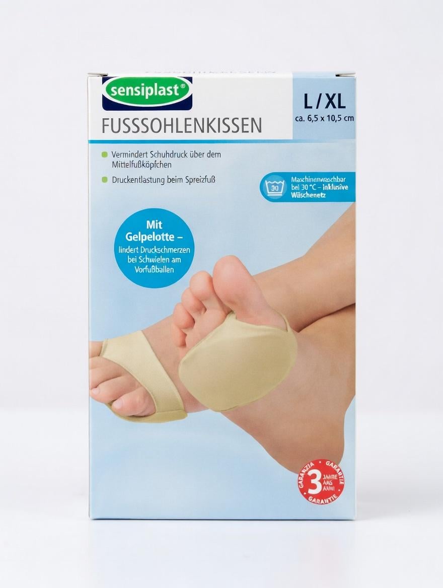 Подушечки під передню частину стопи Sensiplast з гелем L/XL 6,5×10,5 см (500202)