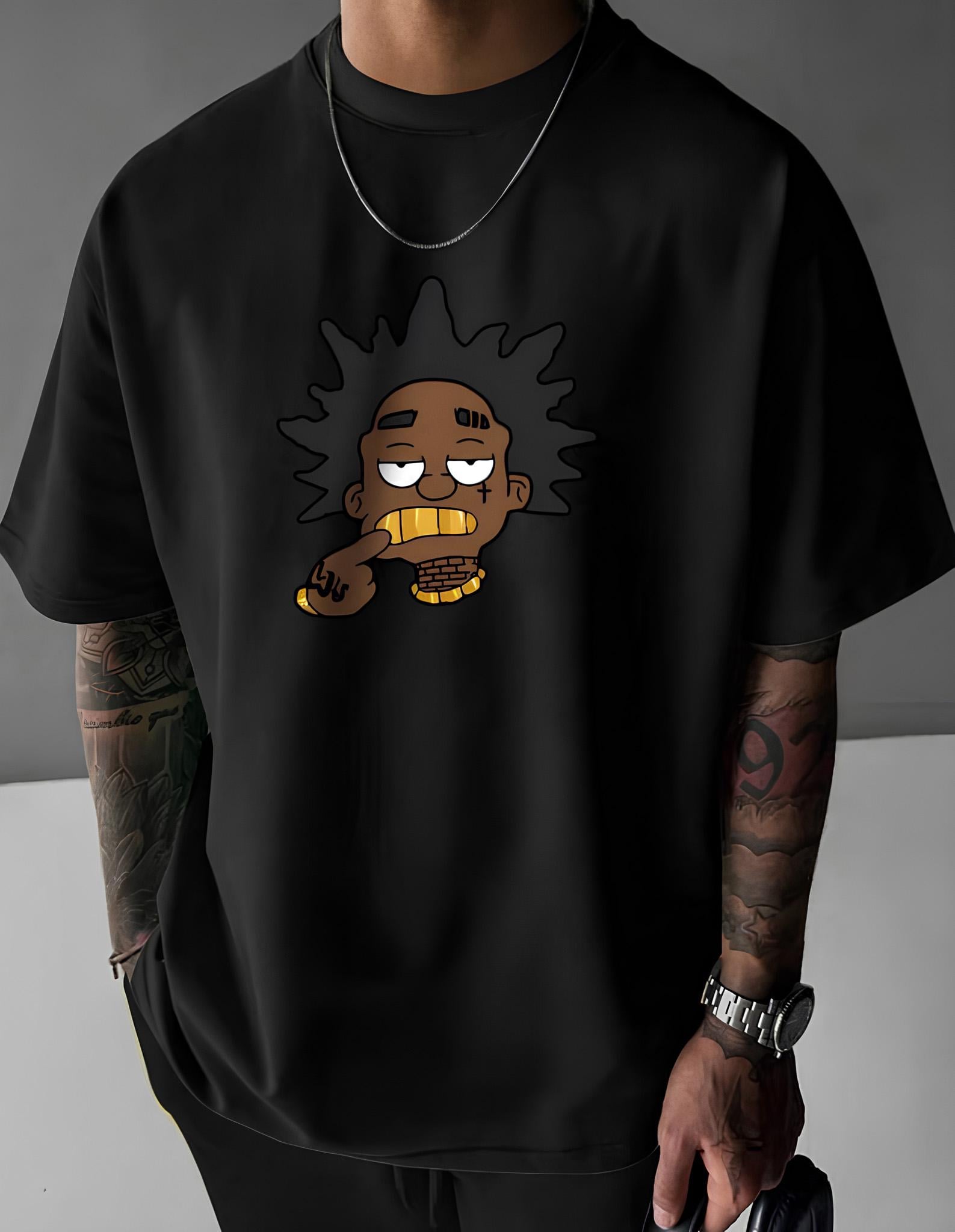 Футболка з ДТФ-принтом 57-448 S Чорний (38070)