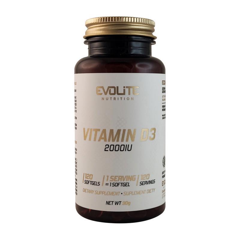 Вітамін D3 Evolite Nutrition Vitamin D3 2000 IU 120 капс. (22515-01) - фото 1