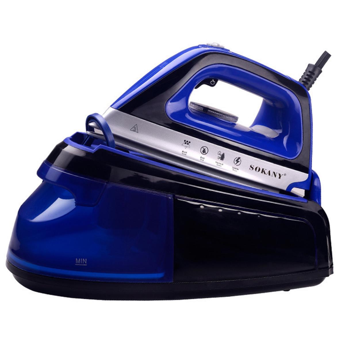 Утюг с паровой станцией Sokany SK-188 с керамической подошвой Синий (SK188NB)