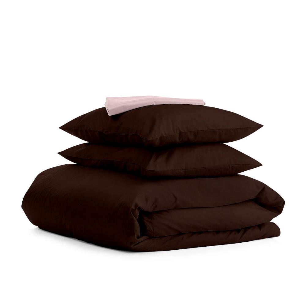 Комплект полуторної постільної білизни Cosas Satin Chocolate Beige-S 160х220 см (4822055191771)