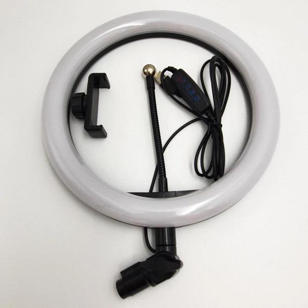 Комплект для блоггера RING LIGHT LED М26 26 см и штатив 2 м (9080) - фото 7