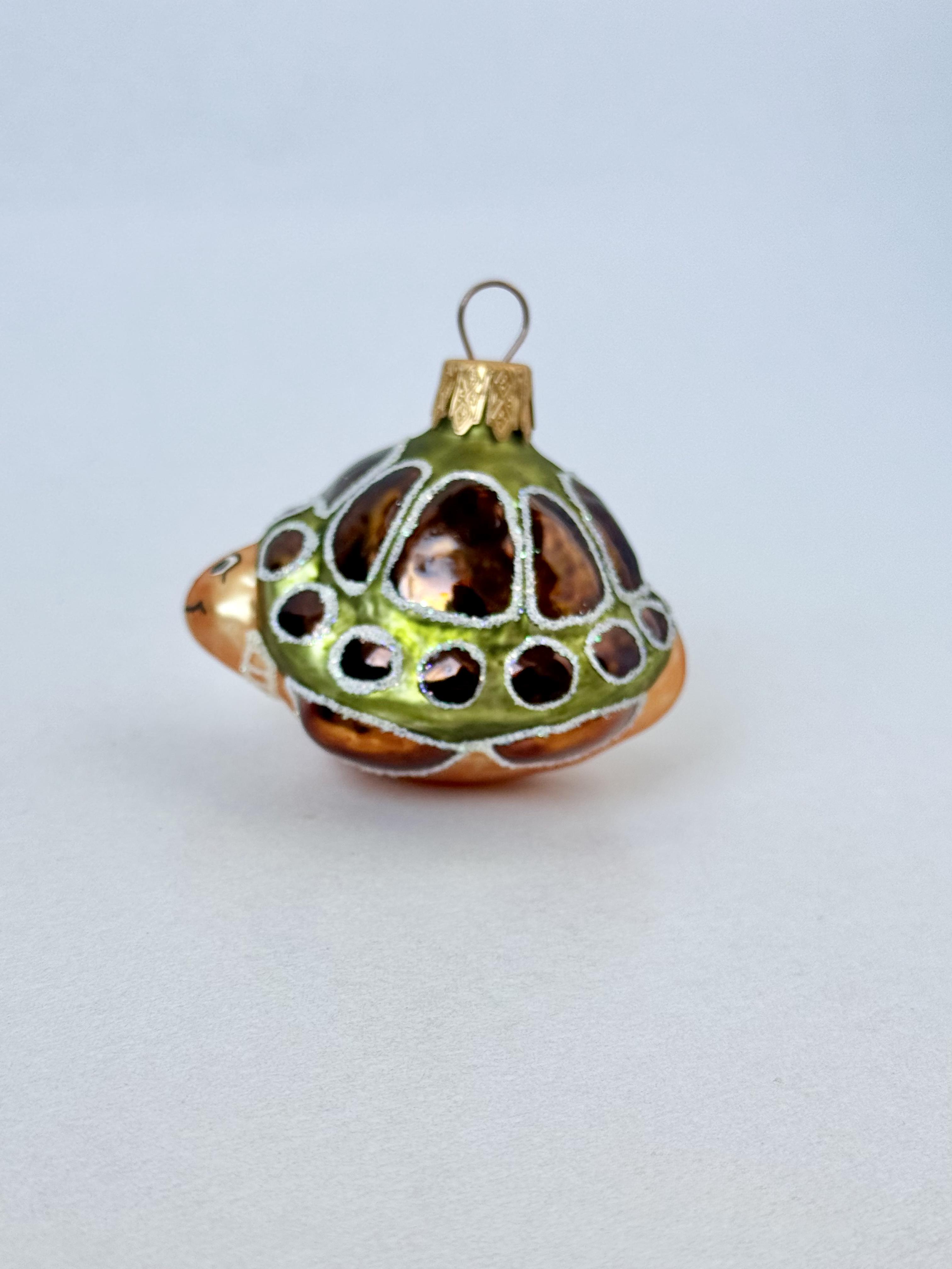 Игрушка на елку Ракушка из стекла (F-165)