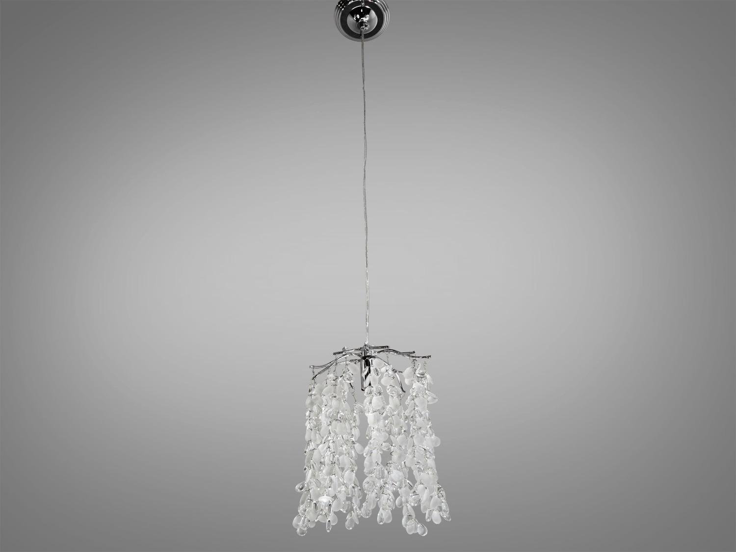 Люстра Гліцинія каскадний кришталь Хром (603-1P CH)