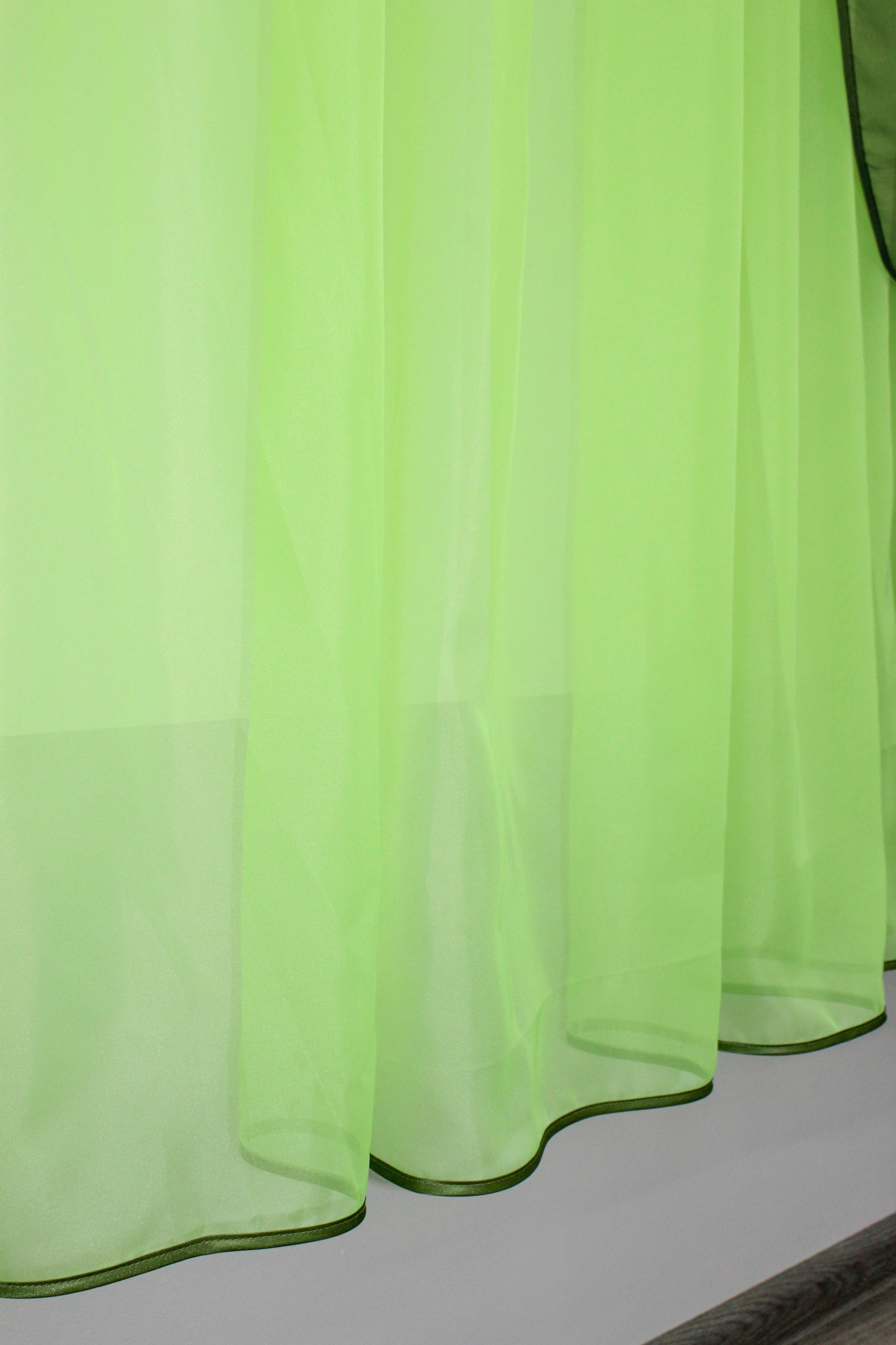 Фіранка кухонна VR-Textil № 018к з ламбрекеном 270х170 см Оливковий/Салатовий (50-217) - фото 5