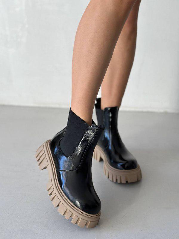 Ботинки женские кожа на плаке р. 35 Черный (5588-2д/35)