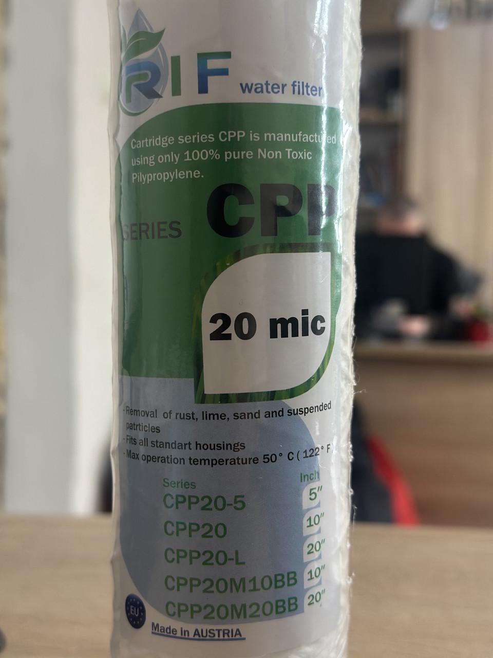 Картриджи из полипропиленовой нити и волокна RIF 2,5x10 CPP20 мкм - фото 2 Картриджи из полипропиленовой нити и волокна RIF 2,5x10 CPP20 мкм - фото 2