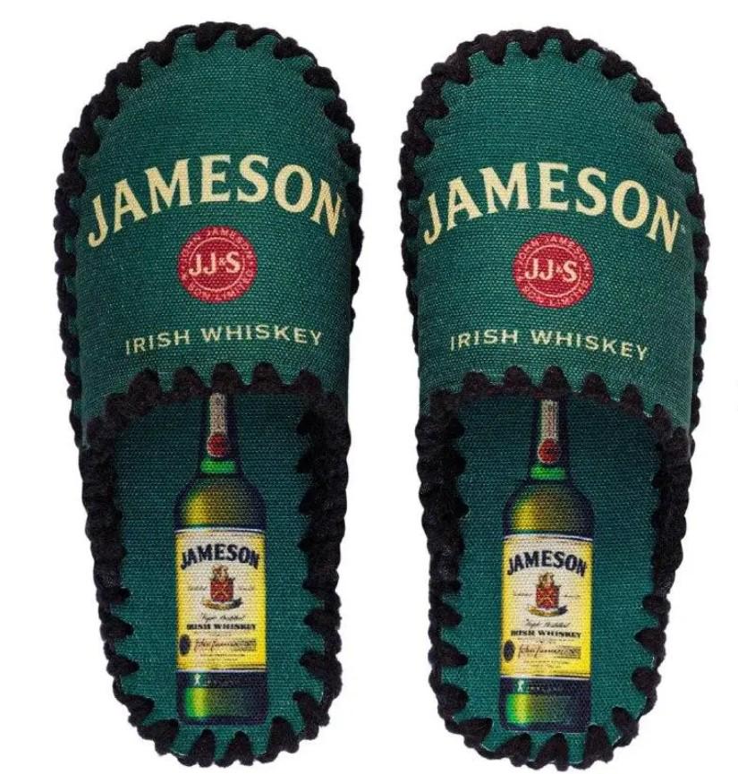 Домашние тапочки унисекс Jameson виски фетровые р. 42-43 Зеленый (VE-639-42-43)