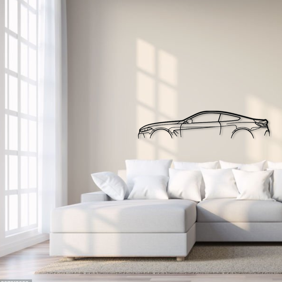 Декор на стену авто BMW 8 Coupe G15 из металла 140 см (auto288)