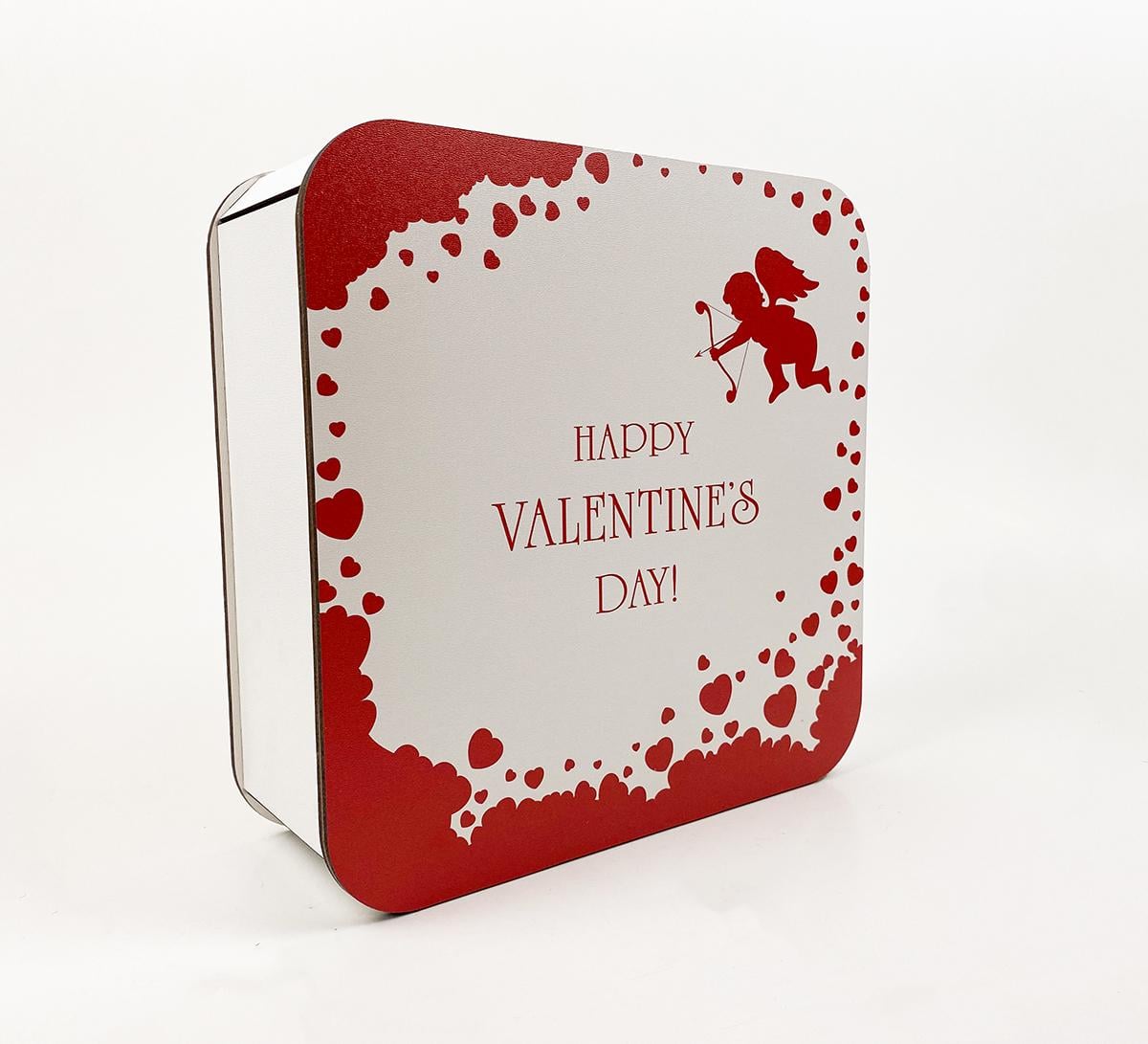 Коробочка квадратна "Happy Valentine’s day" Купідон (5718)