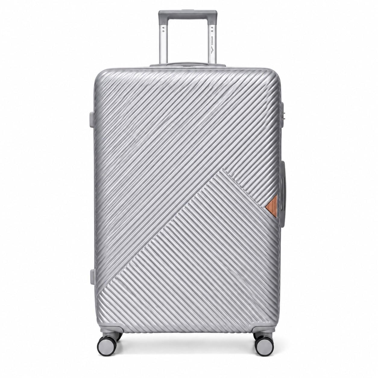 Чемодан из поликарбоната Wings WN01 большой 97 л Серебряный (WN01PC-L-Silver)