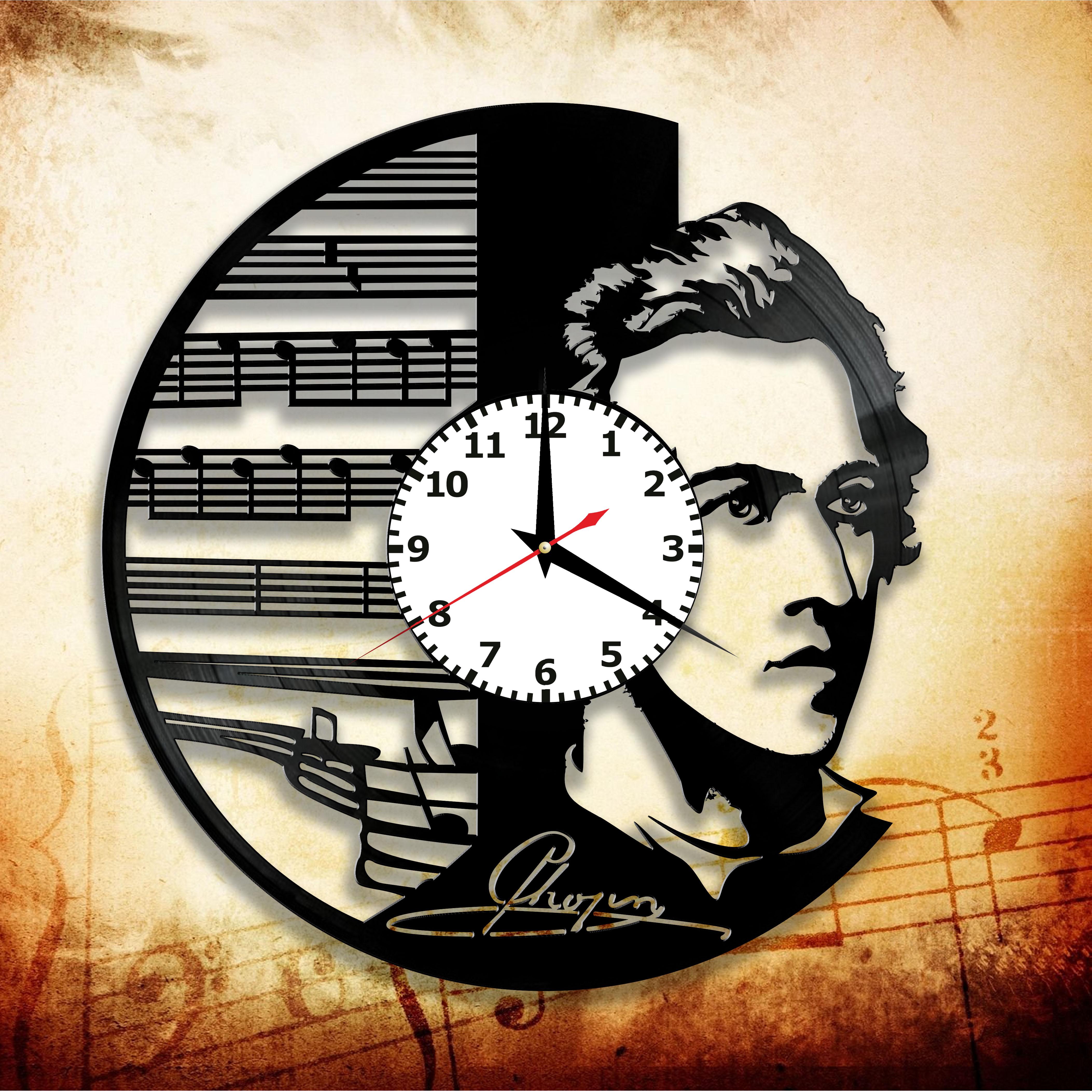 Часы настенные Фридерик Шопен 3040 из виниловой пластинки