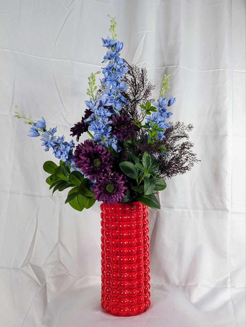 Ваза Nana ceramics Бамбл 33 см Червоний - фото 1