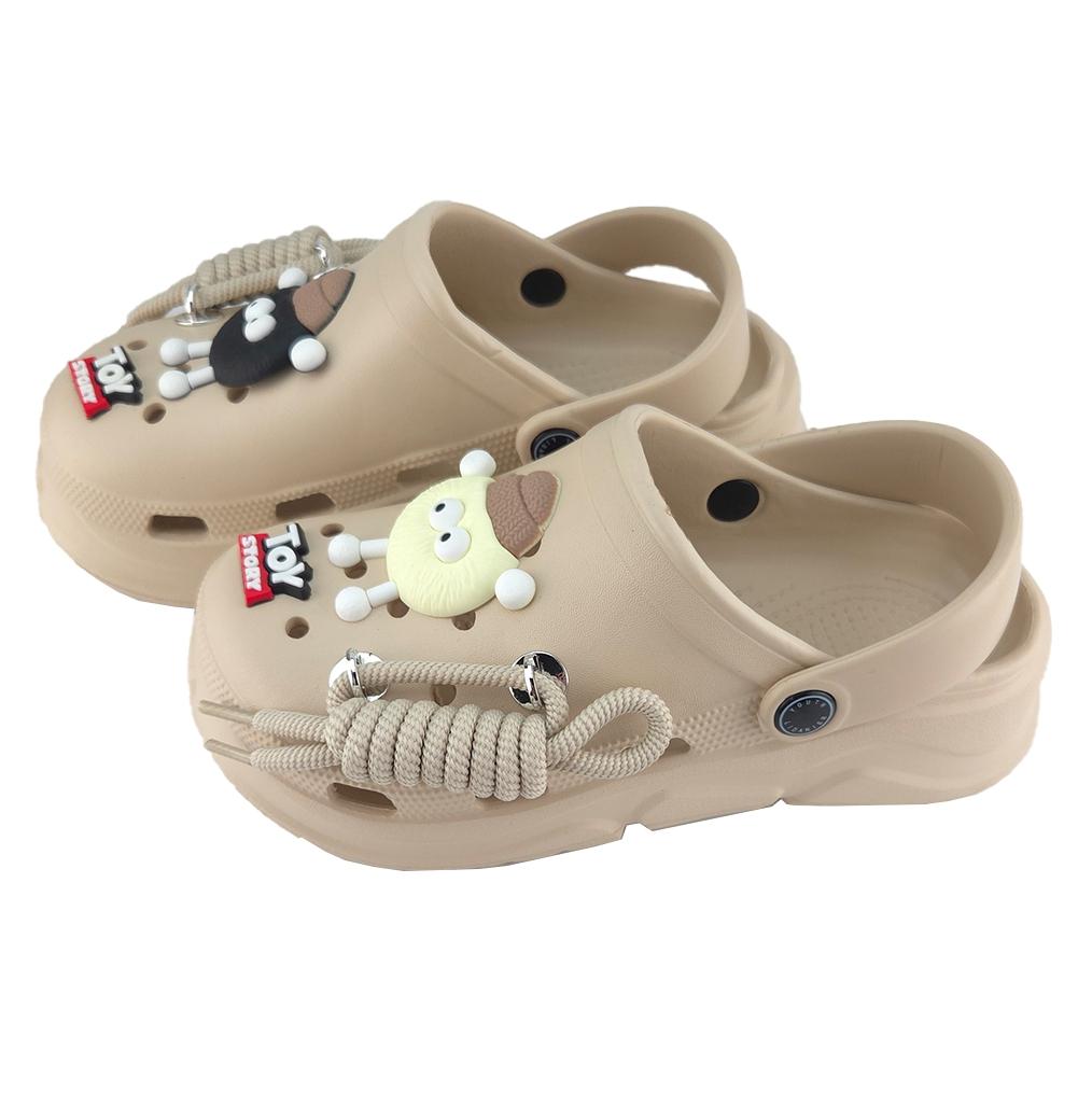 Кроксы женские с джибитсами р. 37/38 24 см Бежевый (622А-1-1) - фото 2