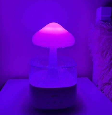 Увлажнитель воздуха ароматический с LED-ночником и эффектом дождя Белый - фото 11