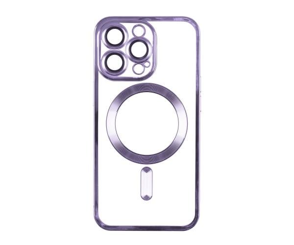 Чехол накладка TPU Metallic Full Camera with Magsafe для Apple iPhone 14 Pro Purple