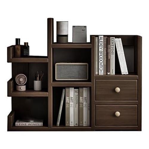 Полка-надстройка настольная из дерева Хелион сепия (АКД-010808)