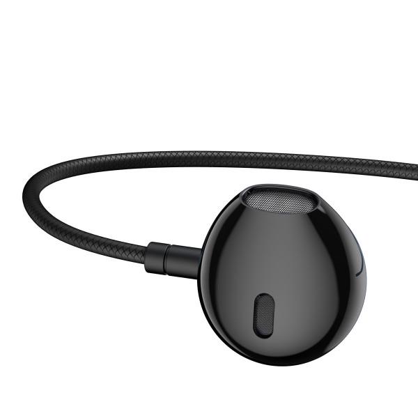 Навушники з мікрофоном BASEUS H19 Wired Earphone jack 3,5 мм Black (73737) - фото 8