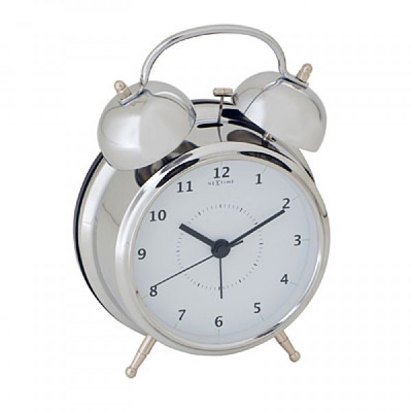 Часы настольные Wake Up 21,5х15 см Серебристый