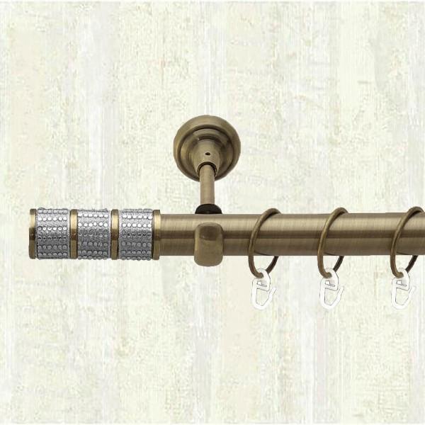 Карниз металевий Orvit Діанела однорядний 25 мм відкритий 160 см Антик