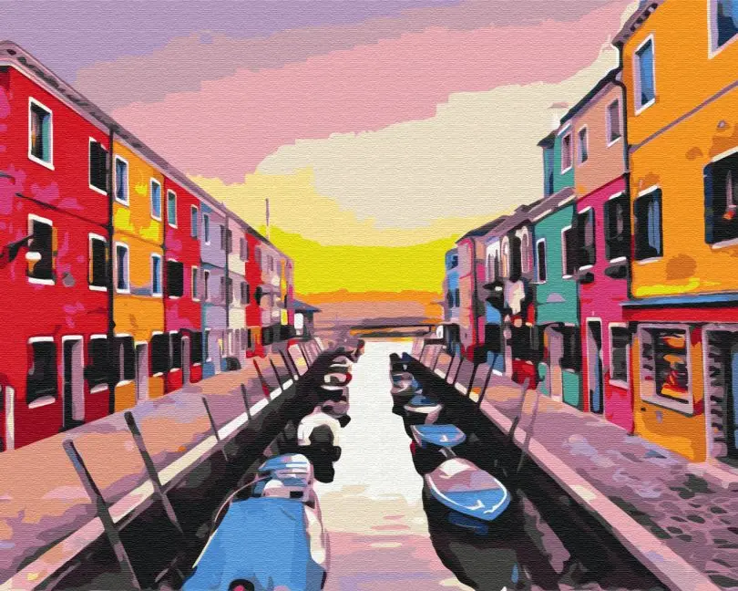 Картина по номерам Brushme Припаркованные гондолы 40x50 см (BSM-B52278)
