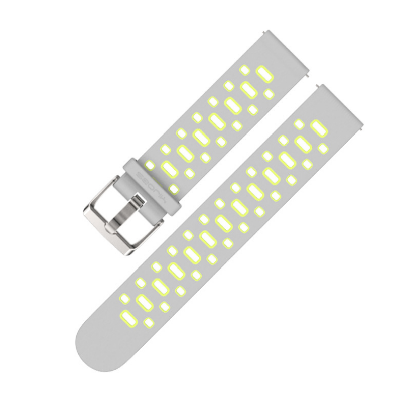 Ремешок для смарт-часов MiJobs Sport силиконовый 22 мм Серый/Зеленый (1692P) - фото 2 Ремешок для смарт-часов MiJobs Sport силиконовый 22 мм Серый/Зеленый (1692P) - фото 2