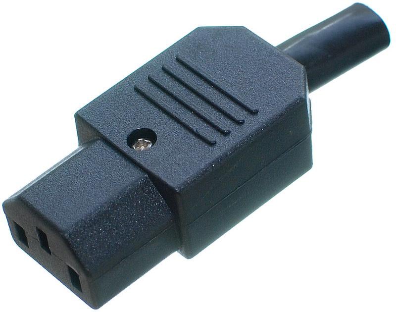 Гнездо вилка сетевое на провод (кн660)