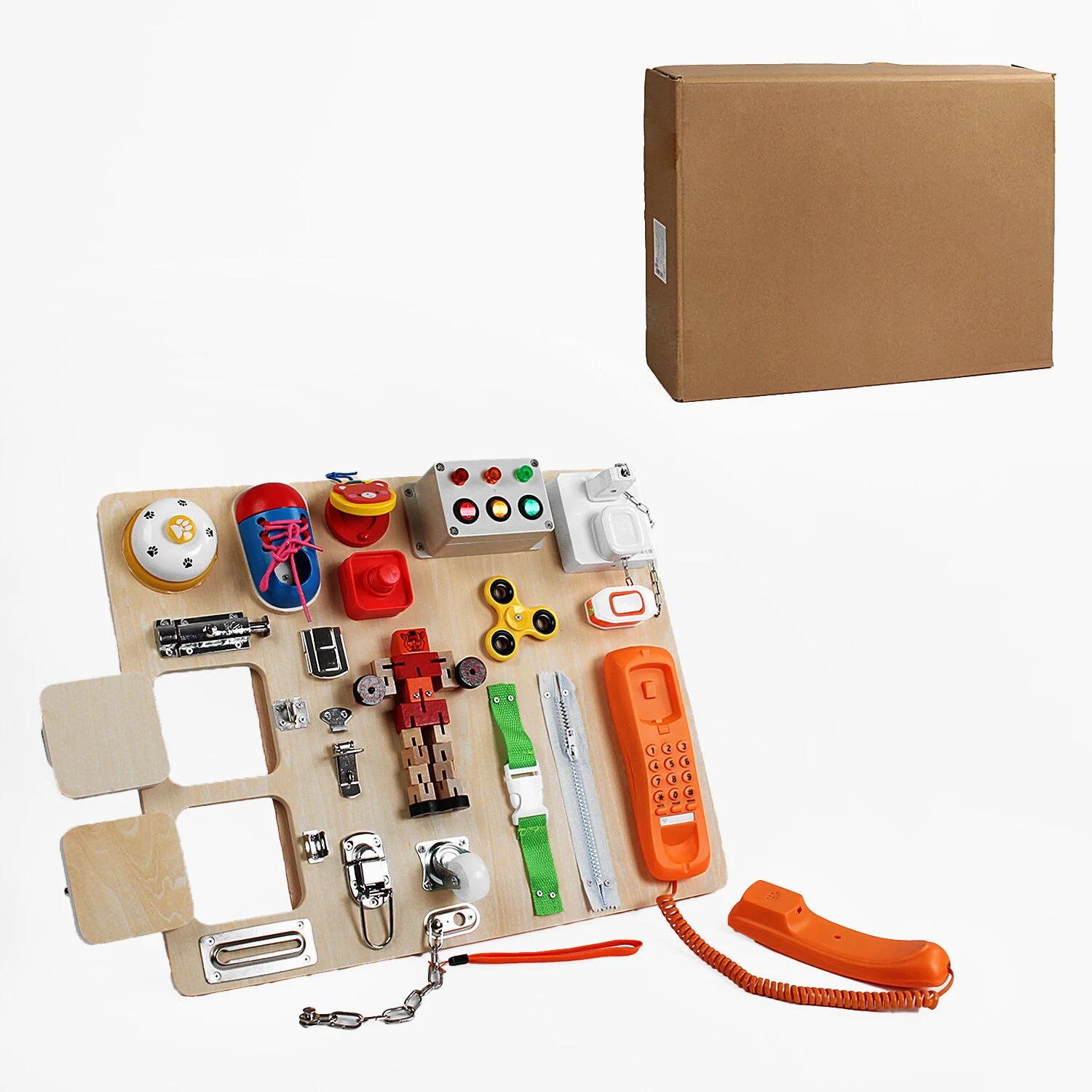 Бізіборд для малюків C 64841/4 підсвічування/спінер/дзвінок/телефон/замочки/шнурівка (25807173)