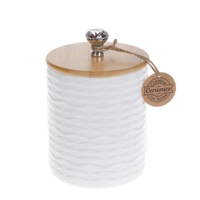 Банка керамическая Flora с бамбуковой крышкой 600 мл (32323)